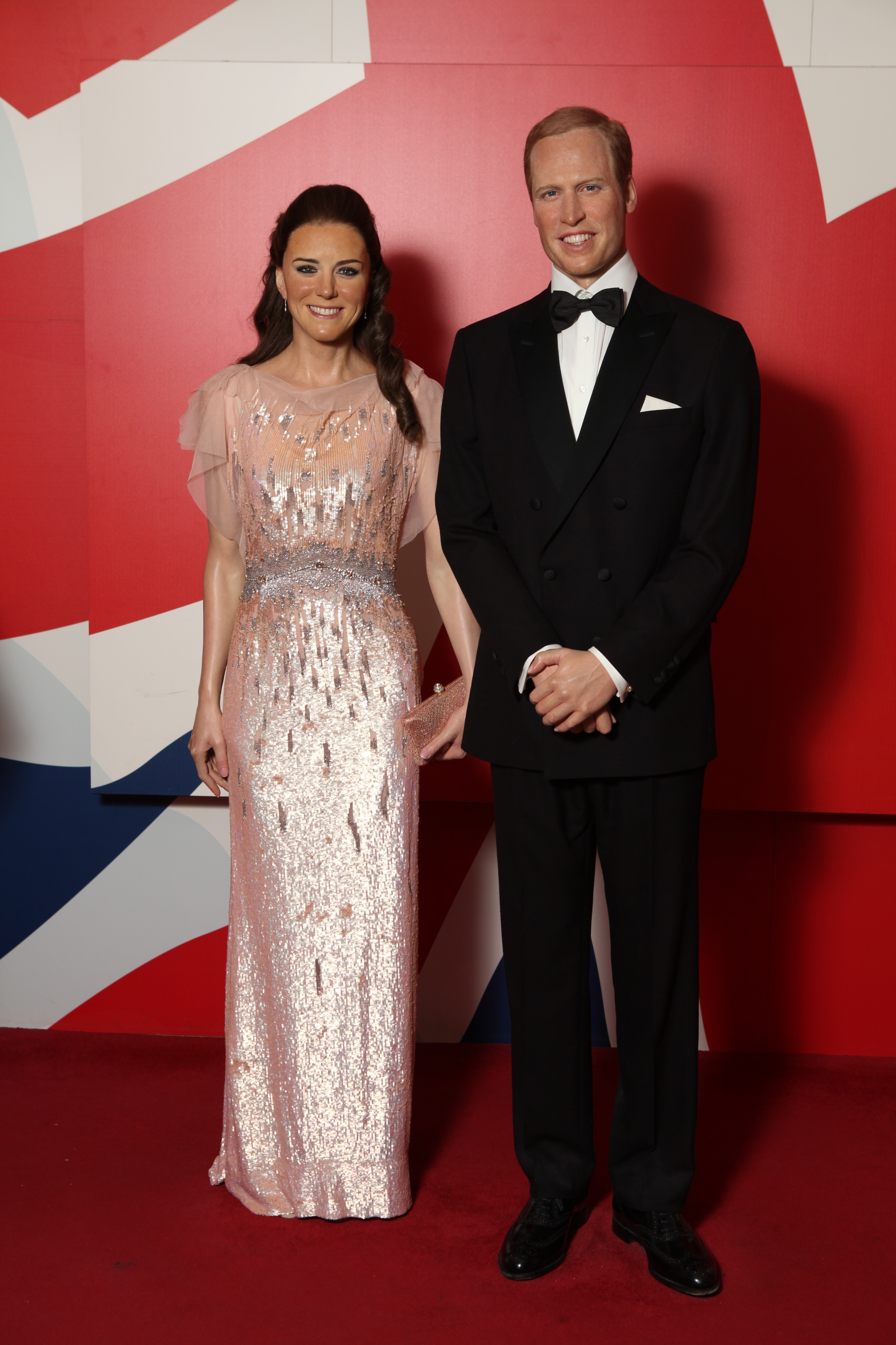 The Duke and Duchess of Cambridge wax figures at Madame Tussauds Blackpool