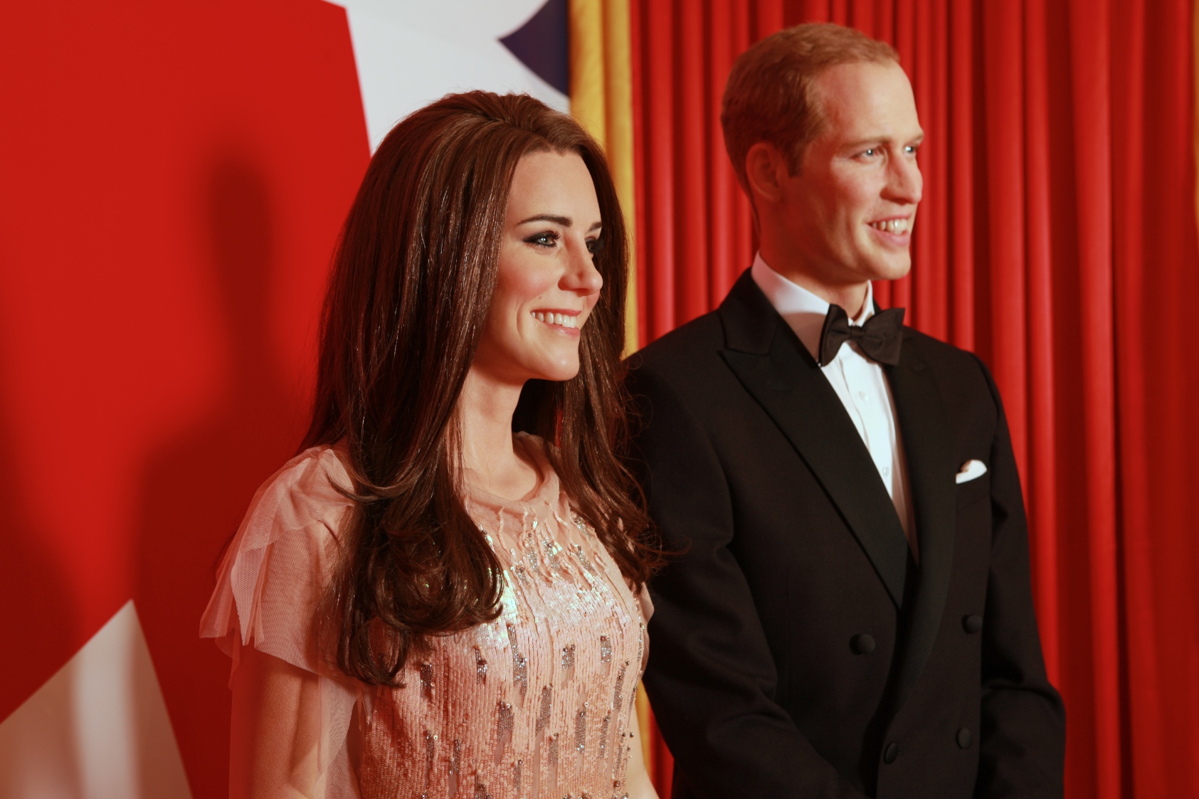 The Duke and Duchess of Cambridge wax figures at Madame Tussauds Blackpool