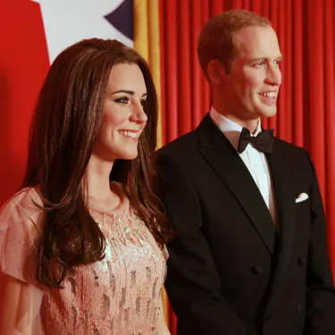 The Duke and Duchess of Cambridge wax figures at Madame Tussauds Blackpool