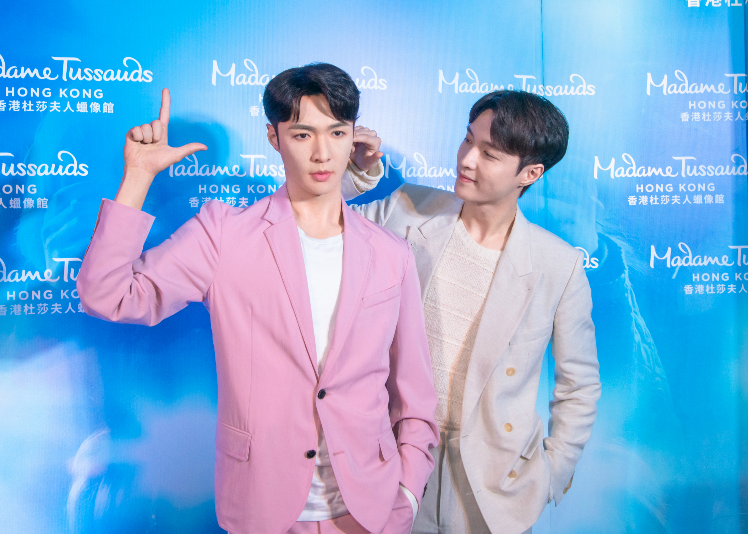 Lay Zhang with his wax figure