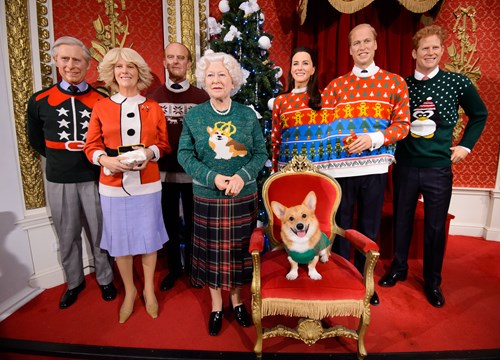 Royal Family's figures in Christmas jumpers