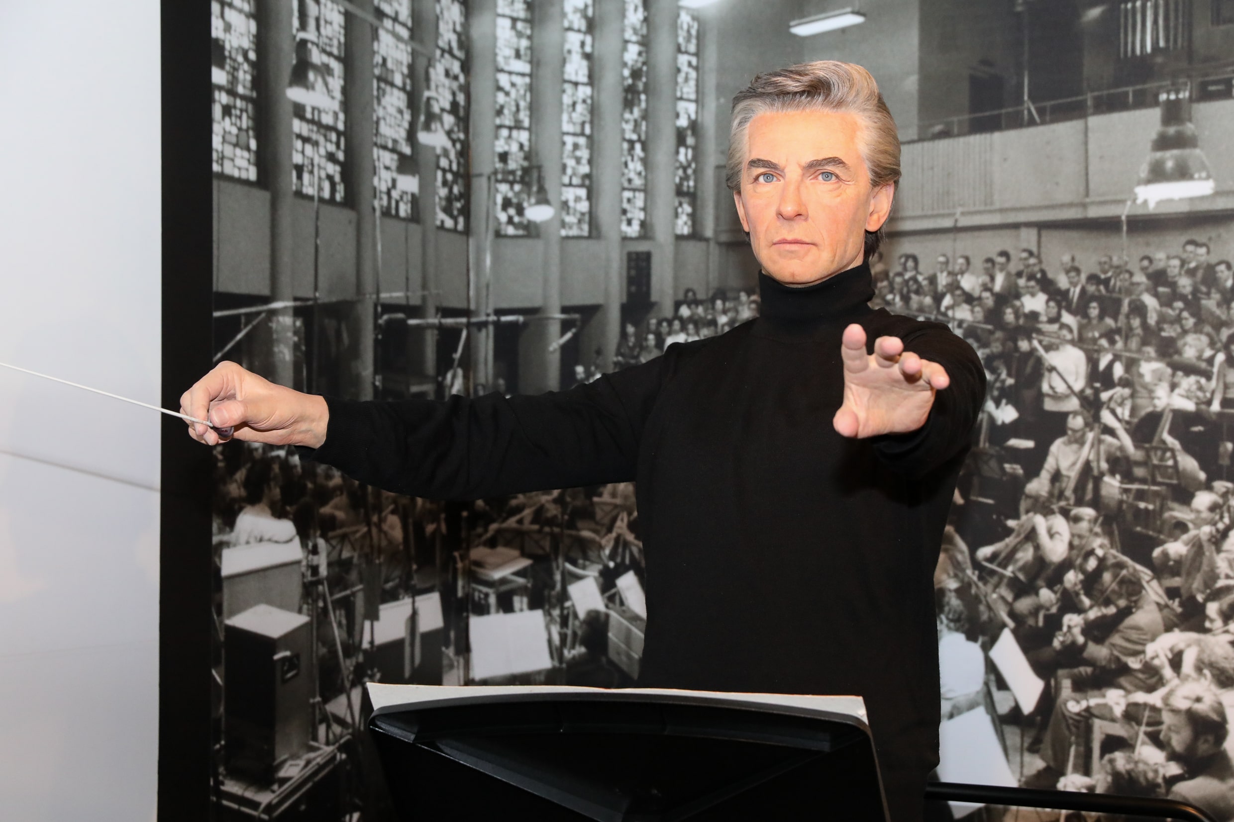 Wax figure of Herbert von Karajan at Madame Tussauds™ Vienna