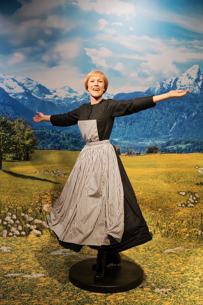 The wax figure of Julie Andrews in the movie section of Madame Tussauds Vienna