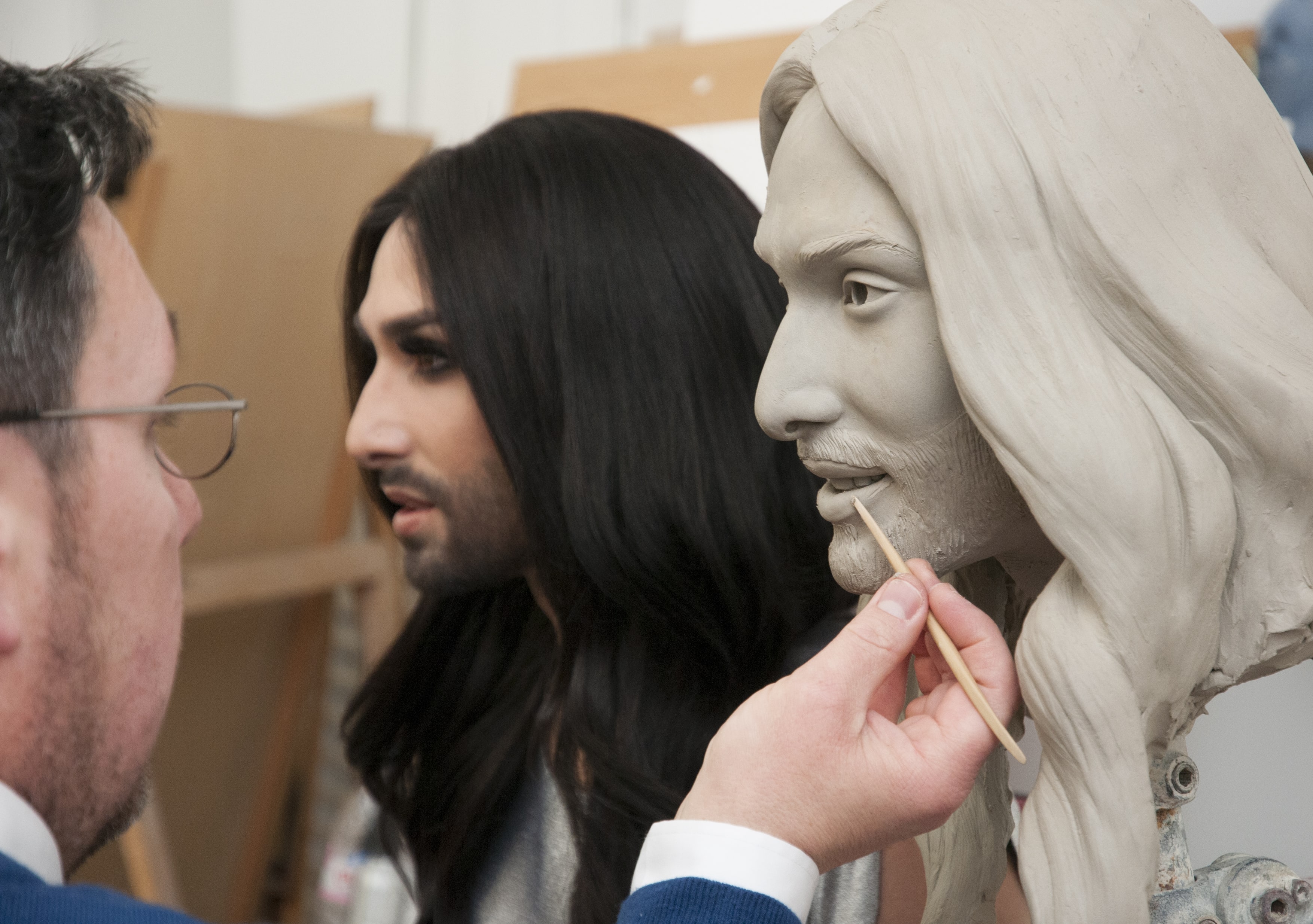The was figure of Conchita Wurst in the making.