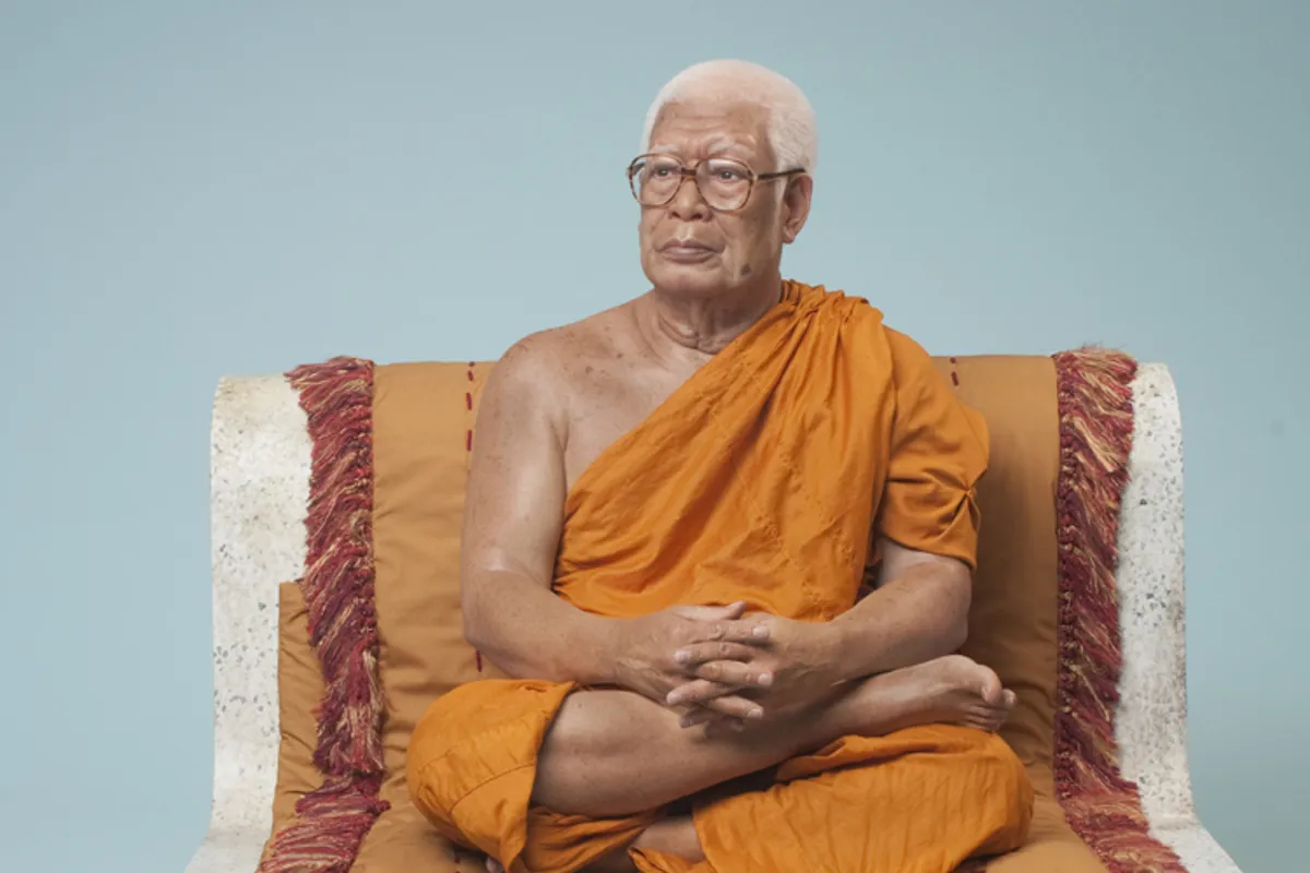 An old pencil drawing of Don Quixote and Sancho Panza sitting on their horses, by Wilhelm Marstrand.