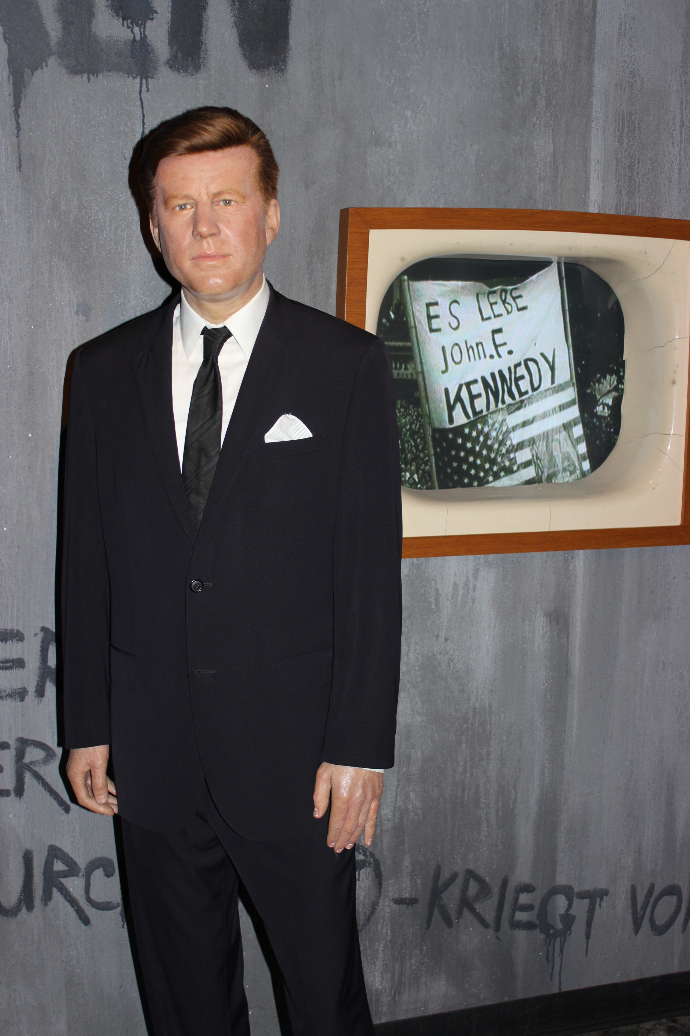 Die Wachsfigur von John F. Kennedy im Madame Tussauds Berlin