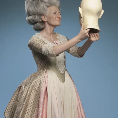 Marie Tussauds bei der Herstellung einer Wachsfigur