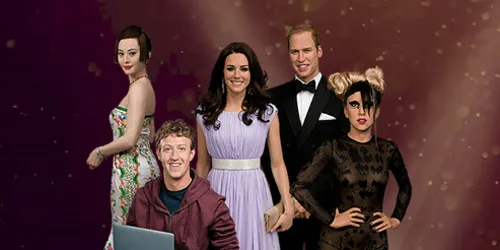 Prince William, Princess Kate, Mark Zuckerberg Madame Tussauds Figures