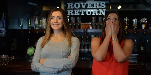 Kym Marsh is surprised to see her wax figure at Madame Tussauds Blackpool - The Rovers Return