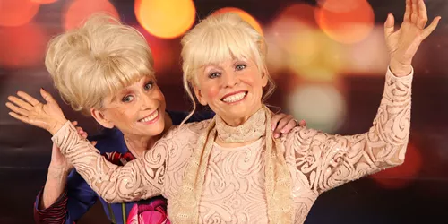 Dame Barbara Windsor stands next to her wax figure at Madame Tussauds Blackpool
