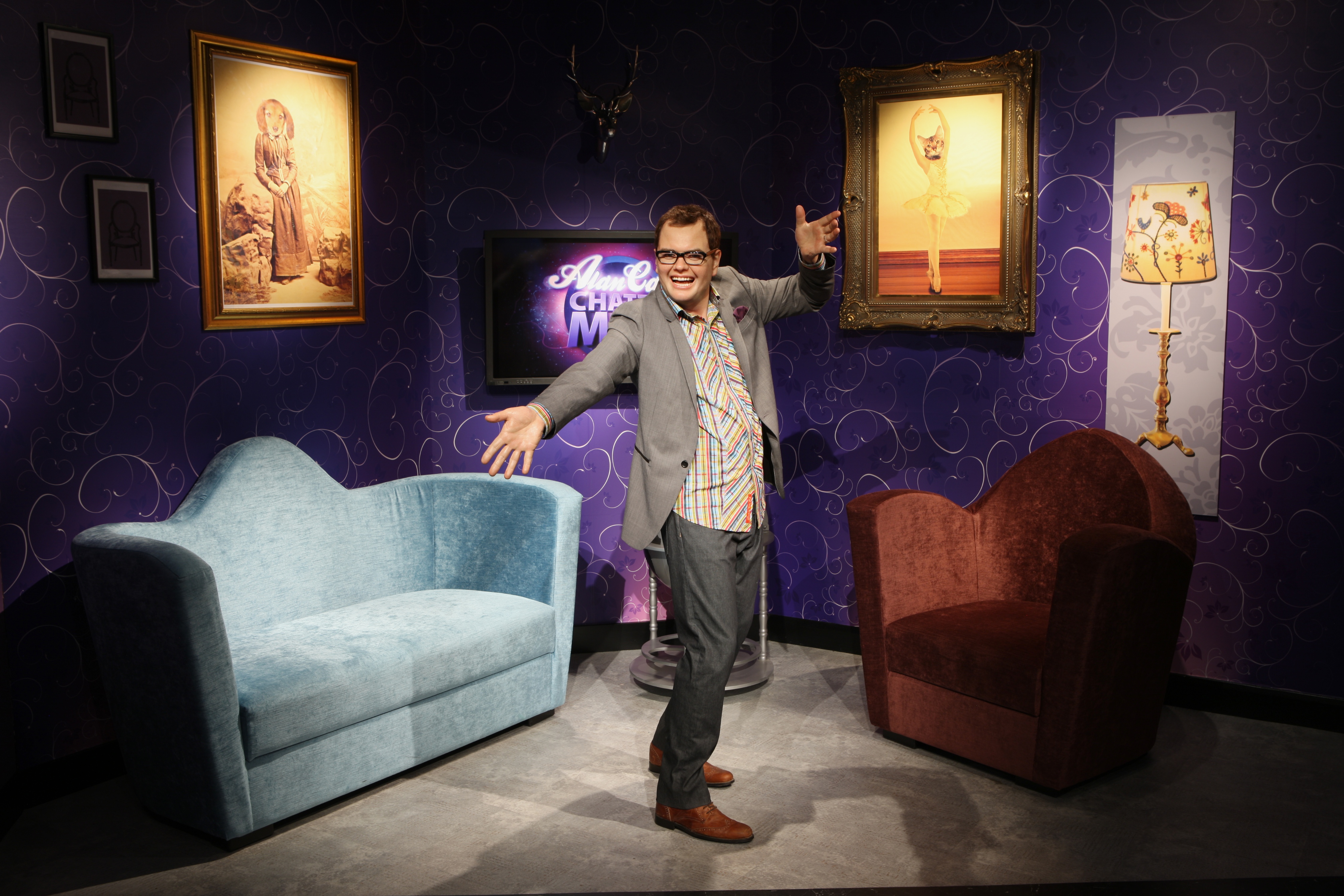 Alan Carr's wax figure on set of his show at Madame Tussauds Blackpool