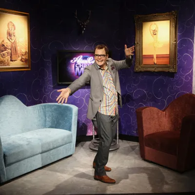 Alan Carr's wax figure on set of his show at Madame Tussauds Blackpool