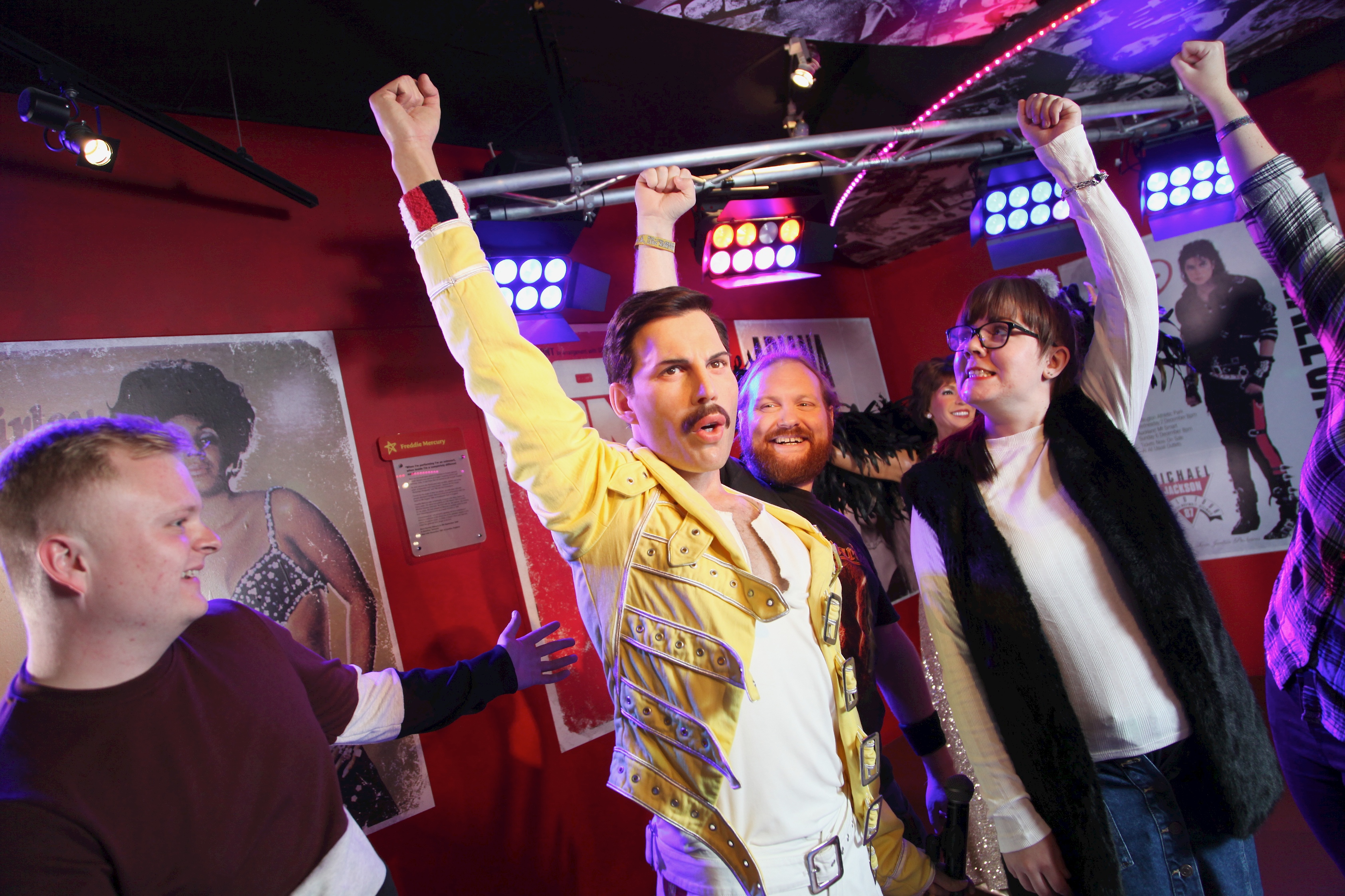 Freddie Mercury's wax figure at Madame Tussauds Blackpool