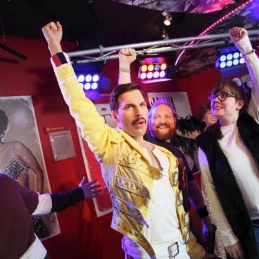 Freddie Mercury's wax figure at Madame Tussauds Blackpool