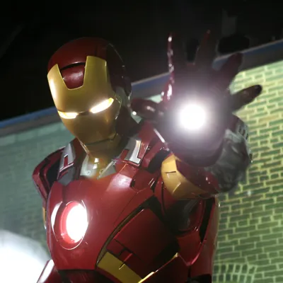 Iron Man figure at Madame Tussauds Blackpool Marvel area
