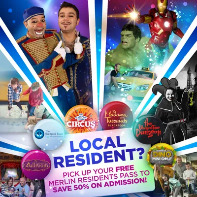 Visit top blackpool attractions for 50% off with a local residents pass!