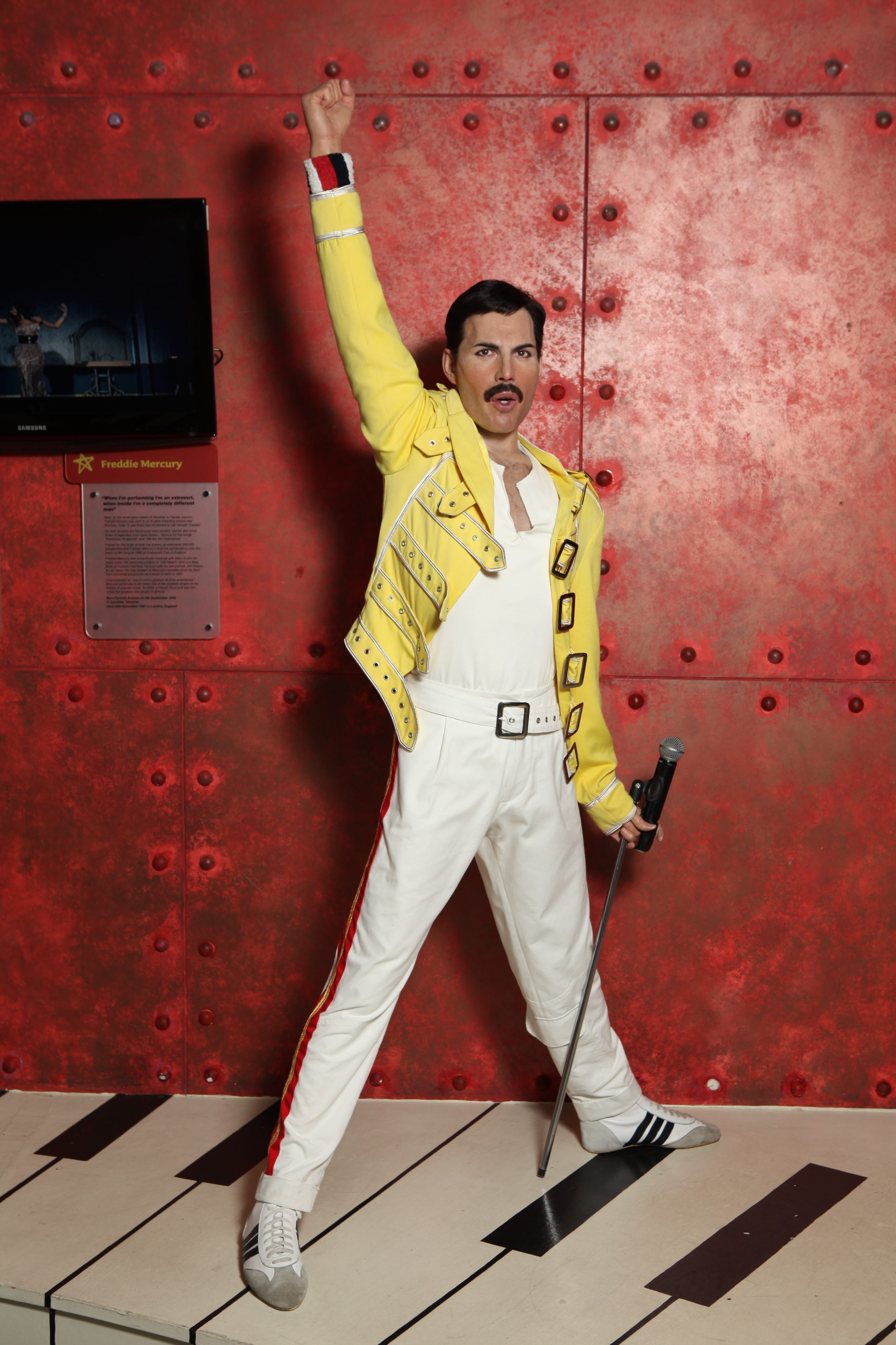 Freddie Mercury's wax figure at Madame Tussauds Blackpool