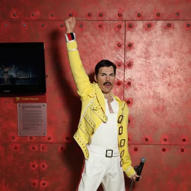 Freddie Mercury's wax figure at Madame Tussauds Blackpool
