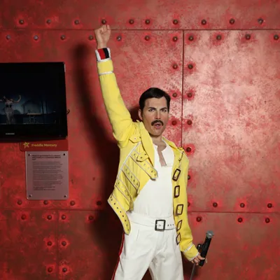 Freddie Mercury's wax figure at Madame Tussauds Blackpool
