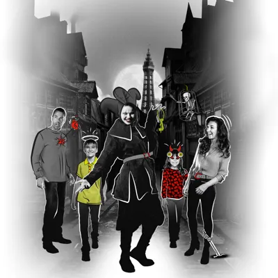 Family visiting the Blackpool Tower Dungeons