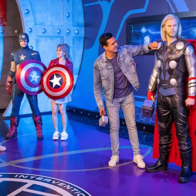 Marvel Thor and Captain at Madame Tussauds Hollywood