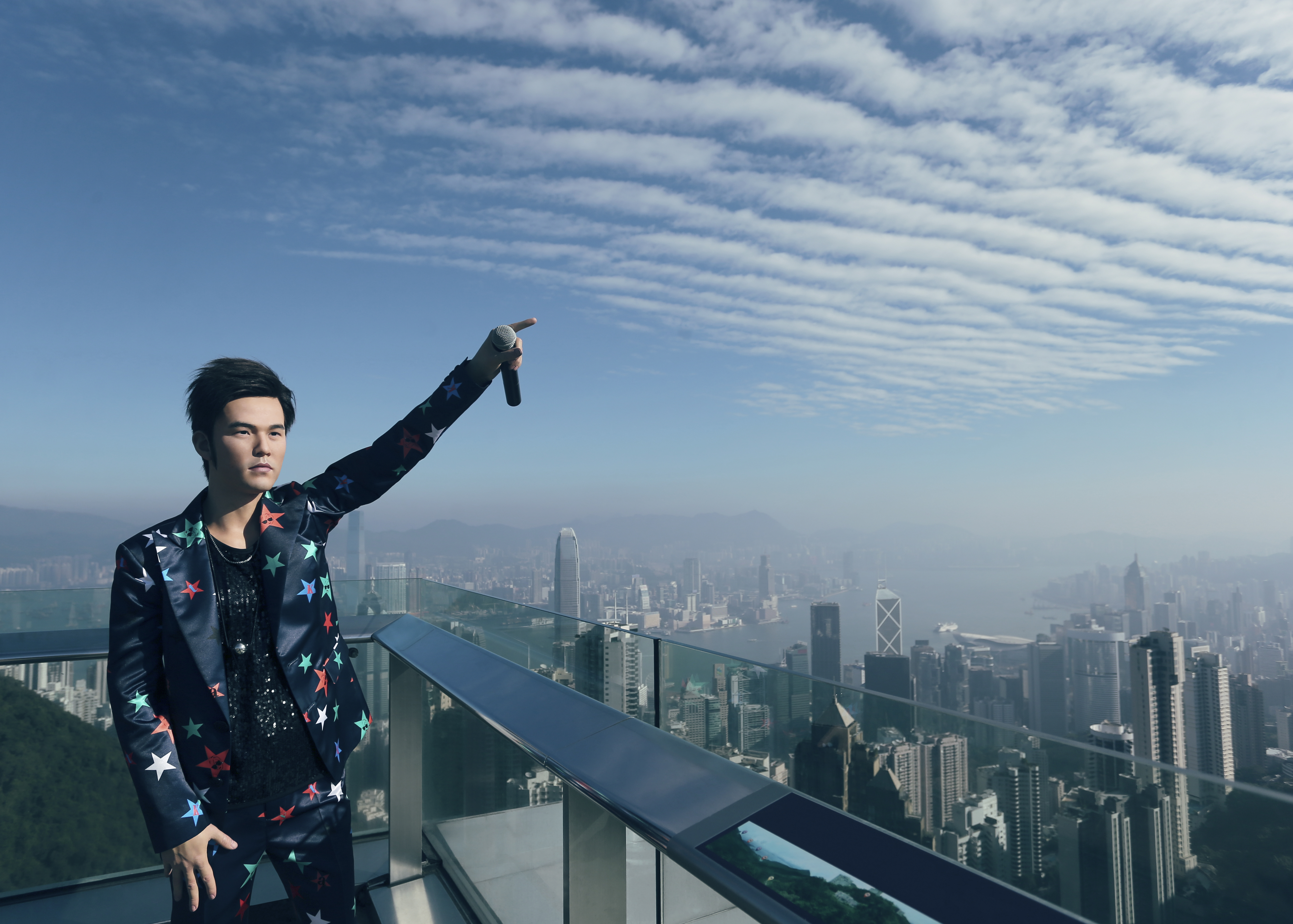 Wax figure of Jay Chou, the renowned Taiwanese singer-songwriter and actor, on display at Madame Tussauds Hong Kong after its restyling in January 2017