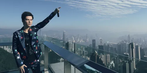 Wax figure of Jay Chou, the renowned Taiwanese singer-songwriter and actor, on display at Madame Tussauds Hong Kong after its restyling in January 2017