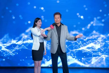Elon Musk wax figure at Madame Tussauds Hong Kong.