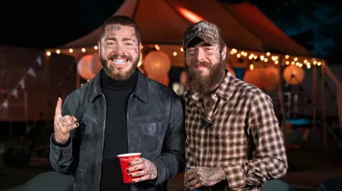 Post Malone with his wax figure | Madame Tussauds Las Vegas