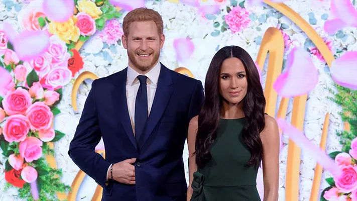 Duke And Duchess Of Sussex figures at Madame Tussauds