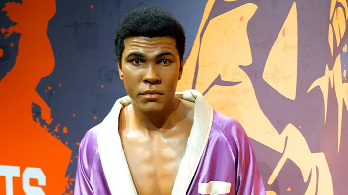 Muhammad Ali figure at Madame Tussauds London