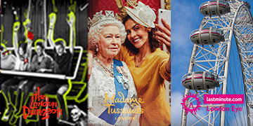 Ticket - London Eye, Madame Tussauds London, London Dungeon