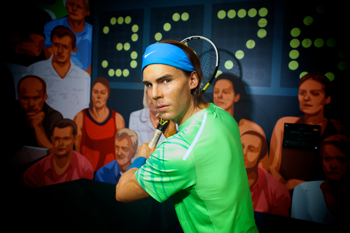 Rafael Nadal figure at Madame Tussauds London