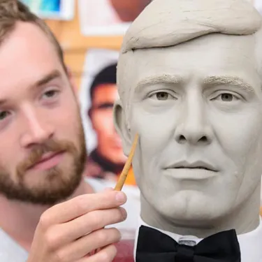 George Lazenby's clay head