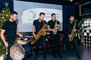 Band playing at an event