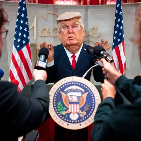 President Trump takes questions