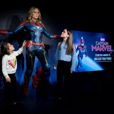 Captain Marvel with girls