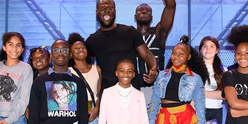Stormzy with his own figures and children