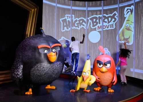 Angry bird trio at Madame Tussauds