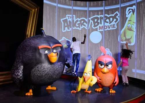 Angry bird trio at Madame Tussauds