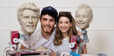 Zoe & Alfie Meet Their Clay Heads