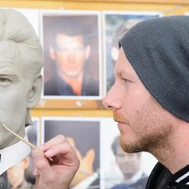 Pierce Brosnan's clay head