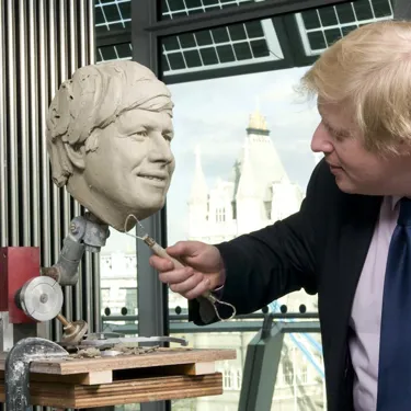 Boris tries his hand at sculpting