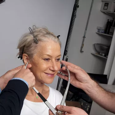 Dame Helen Mirren 3D scanning at Madame Tussauds Studio