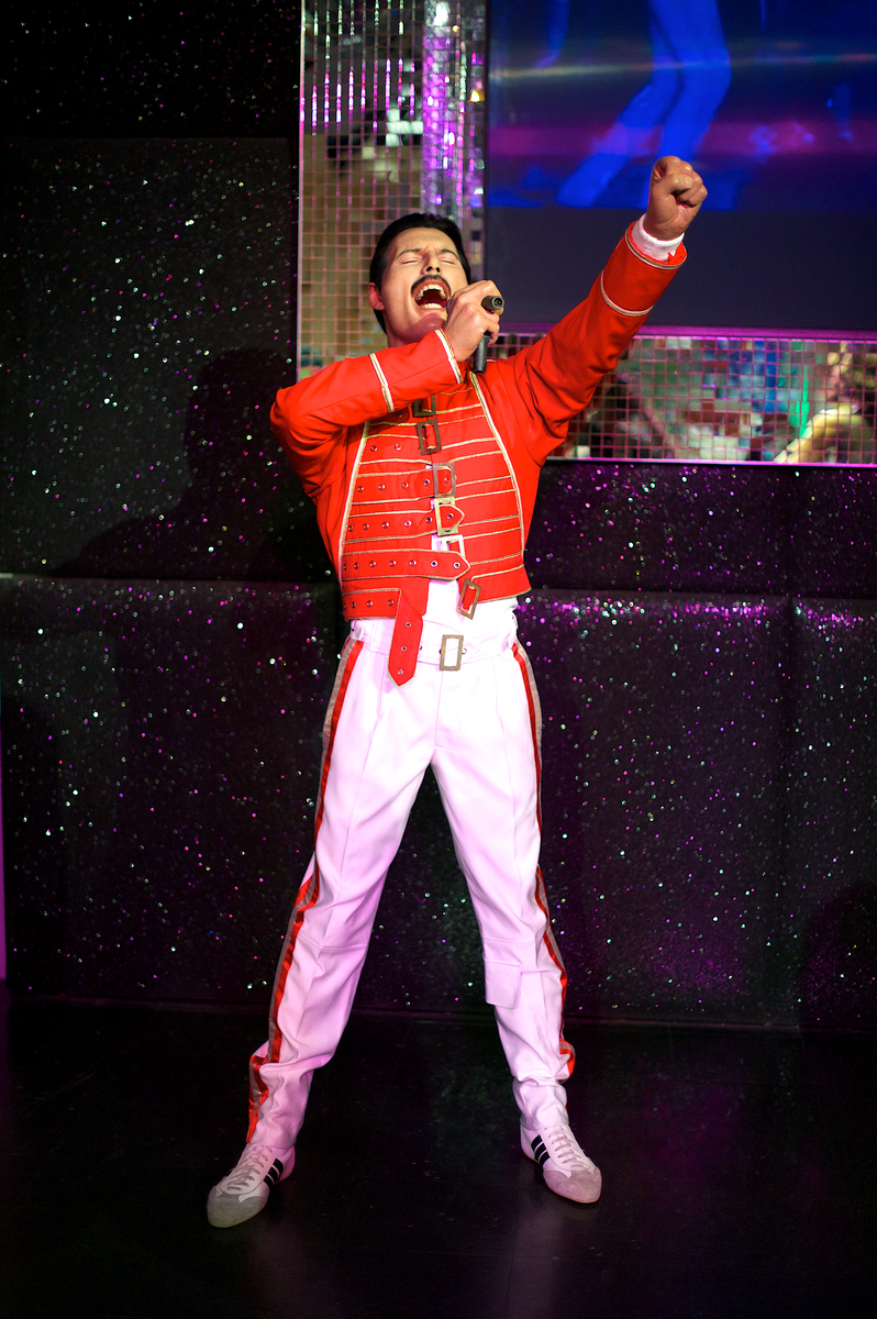 Freddie Mercury figure at Madame Tussauds London