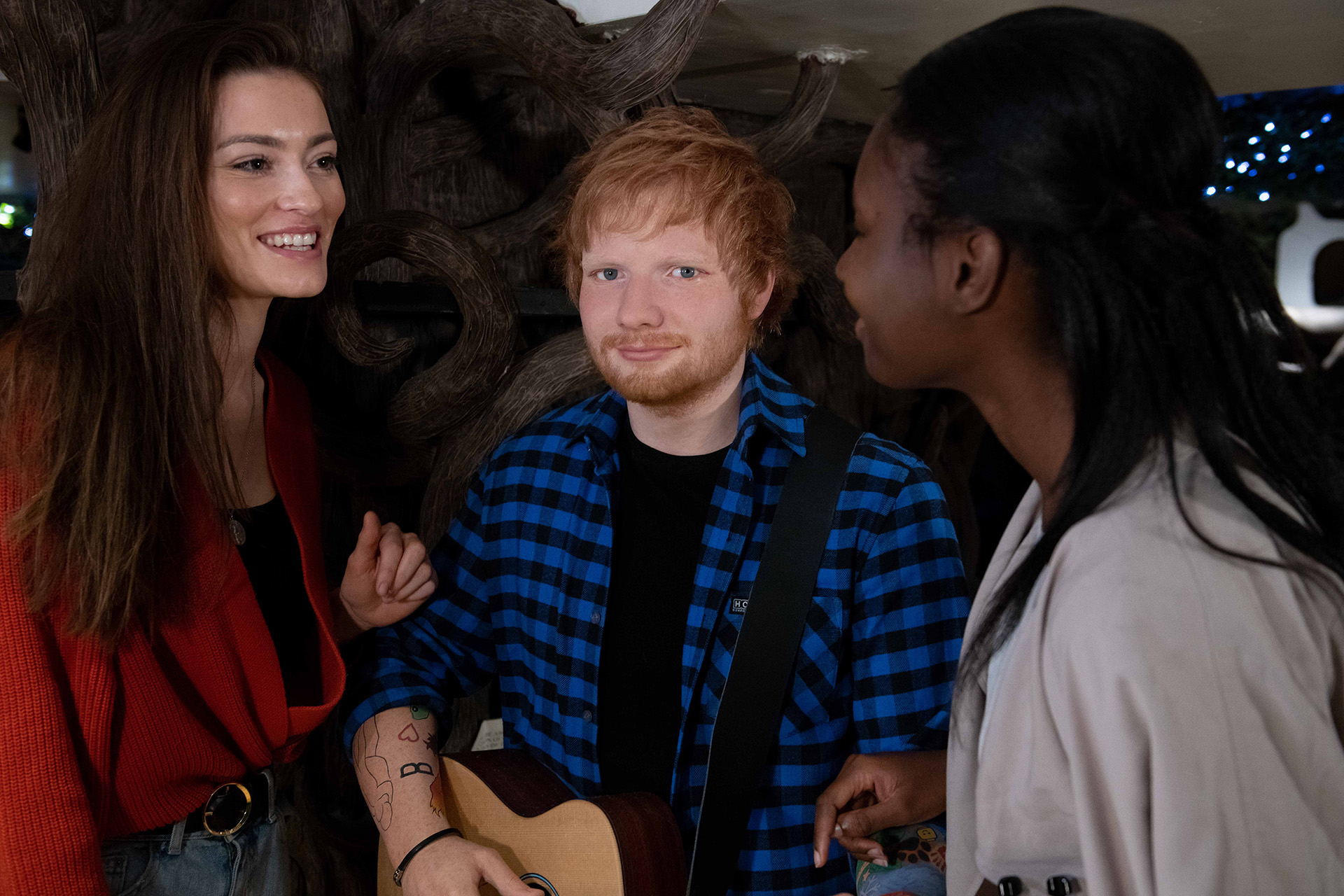 Fans with Ed Sheeran figure