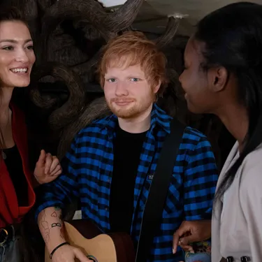 Fans with Ed Sheeran figure
