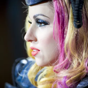 Side profile of Lady Gaga figure