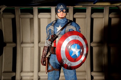 Captain America's figure at Madame Tussauds London