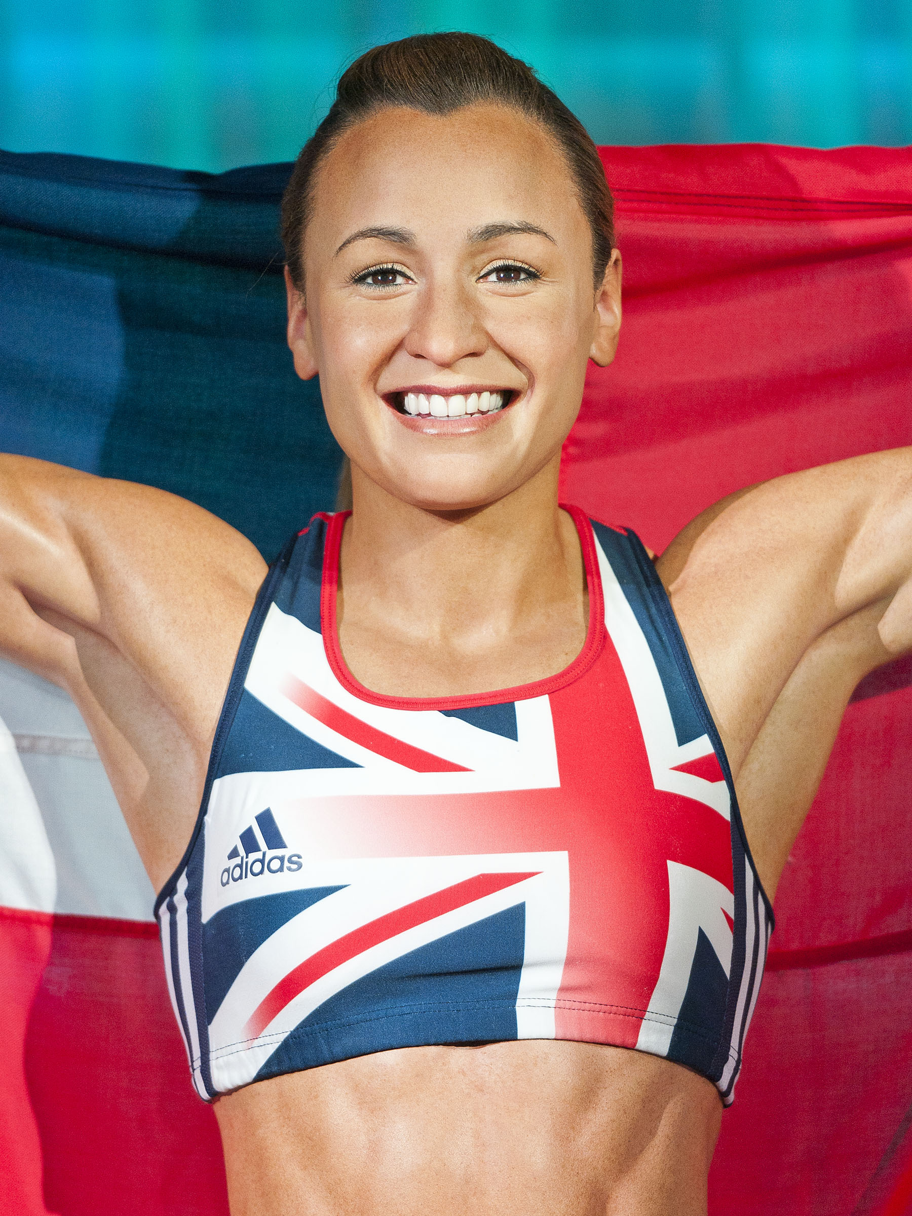 Close up of Jessica Ennis-Hill figure at Madame Tussauds London